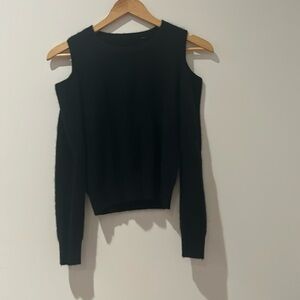 Black Cold Shoulder Sweater